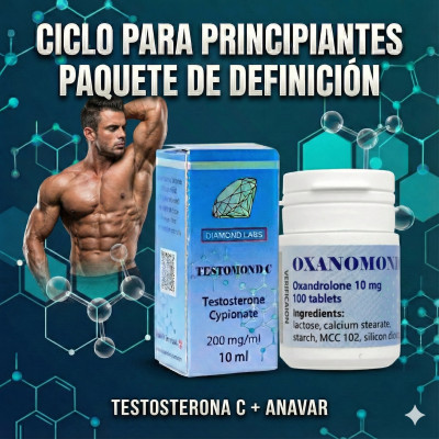 Testosterone + Anavar Stack - 2x Testosterone Enanthate / 3x Oxandrolone